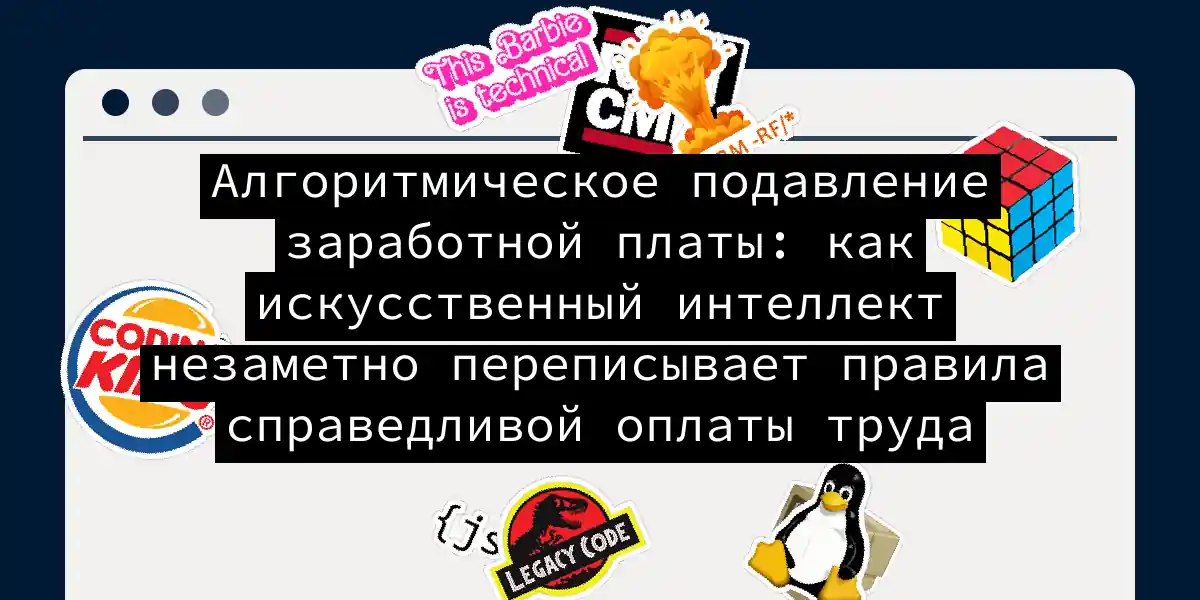 Алгоритмическое подавление заработной платы: как искусственный интеллект незаметно переписывает правила справедливой оплаты труда