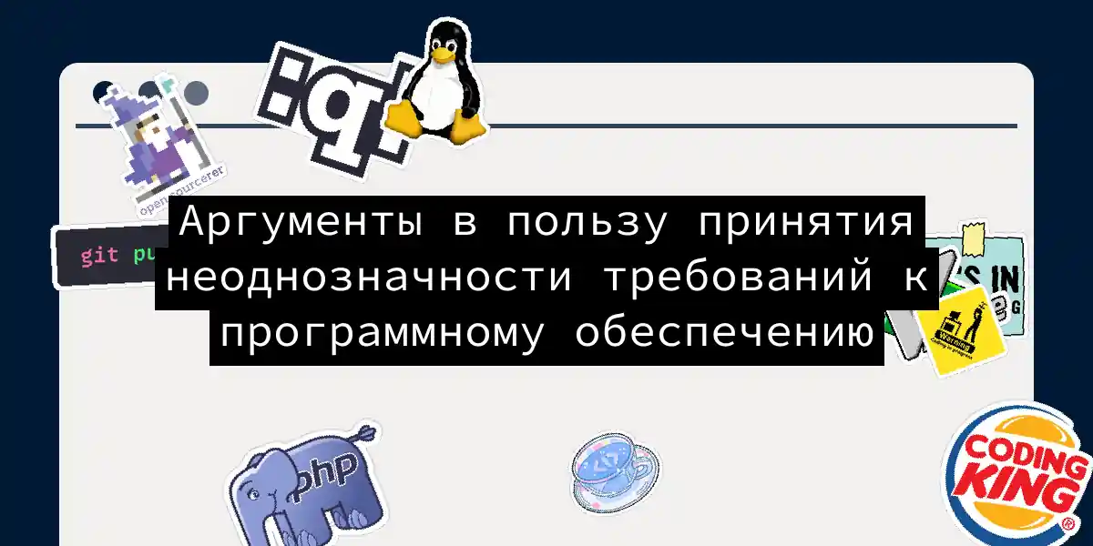 Аргументы в пользу принятия неоднозначности требований к программному обеспечению