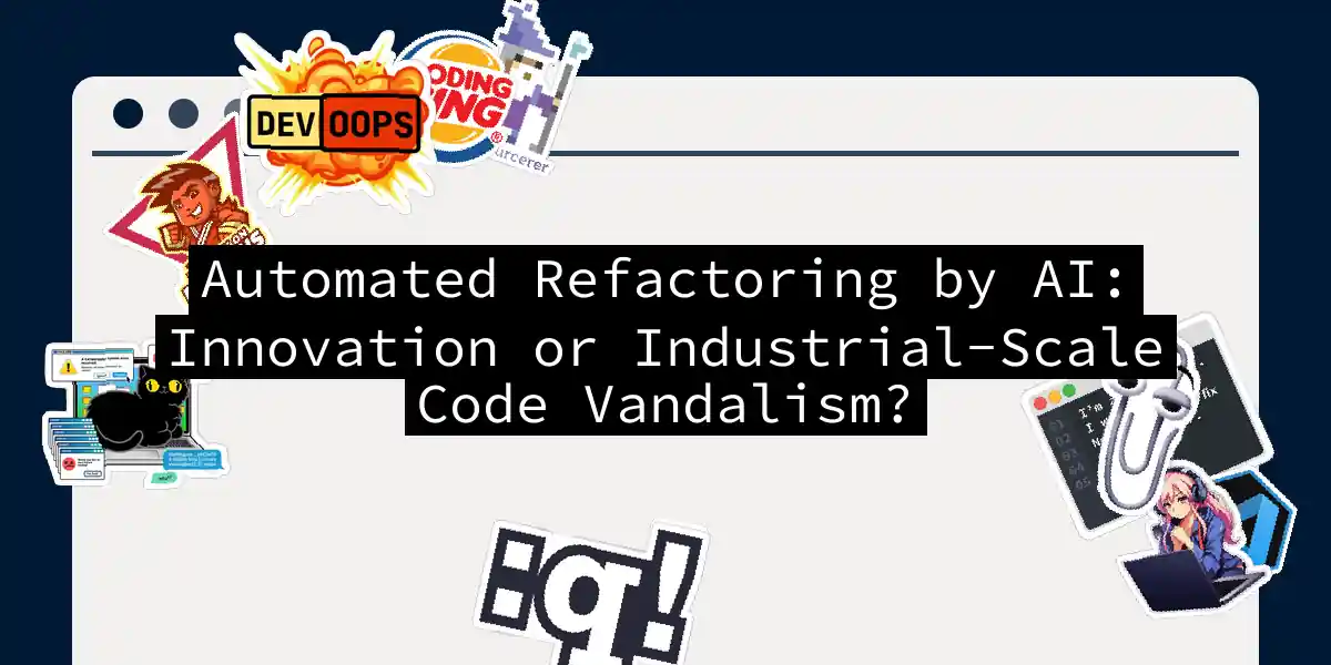 Automated Refactoring by AI: Innovation or Industrial-Scale Code Vandalism?