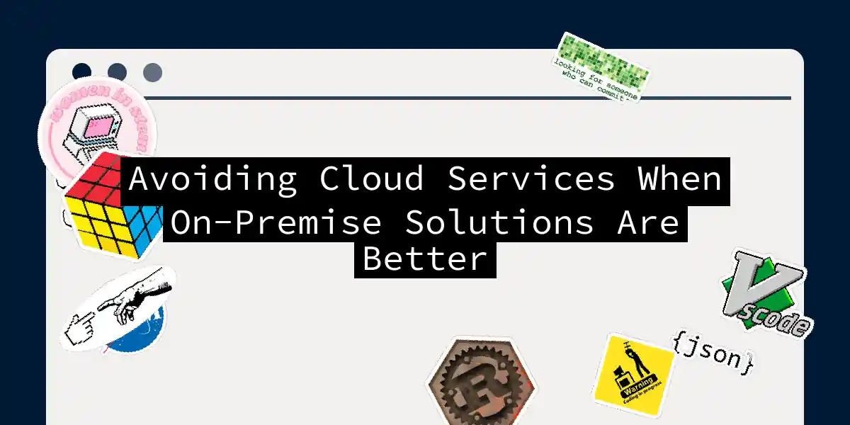 Avoiding Cloud Services When On-Premise Solutions Are Better