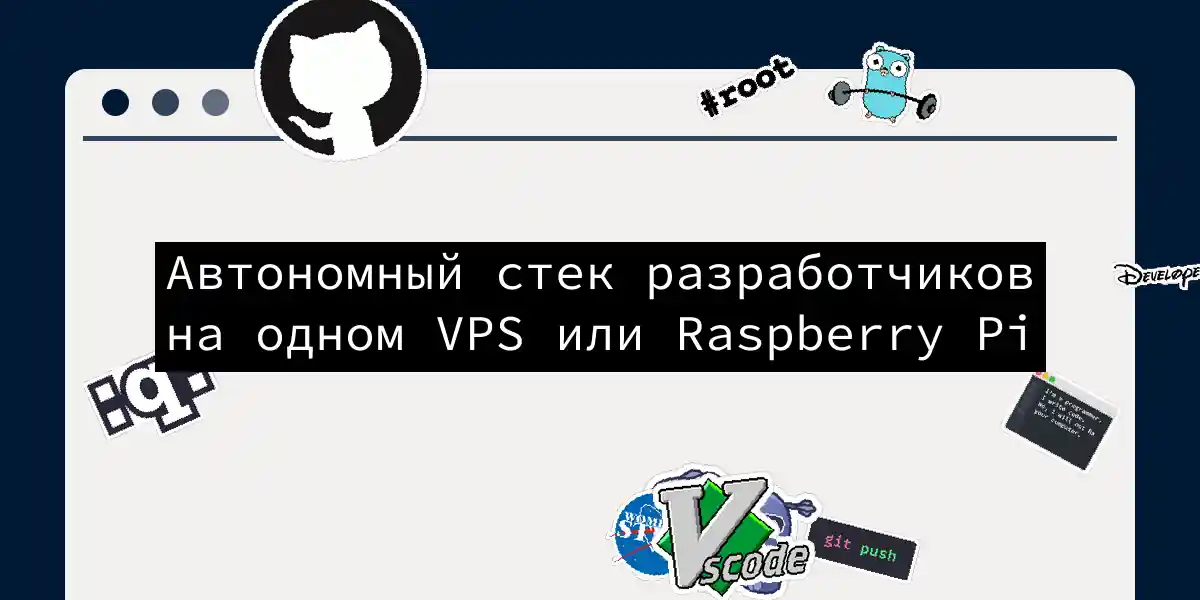 Автономный стек разработчиков на одном VPS или Raspberry Pi