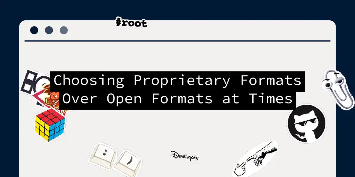 Choosing Proprietary Formats Over Open Formats at Times