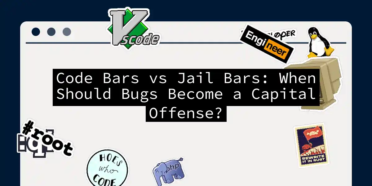 Code Bars vs Jail Bars: When Should Bugs Become a Capital Offense?