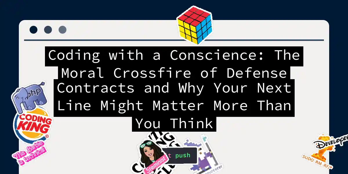 Coding with a Conscience: The Moral Crossfire of Defense Contracts and Why Your Next Line Might Matter More Than You Think
