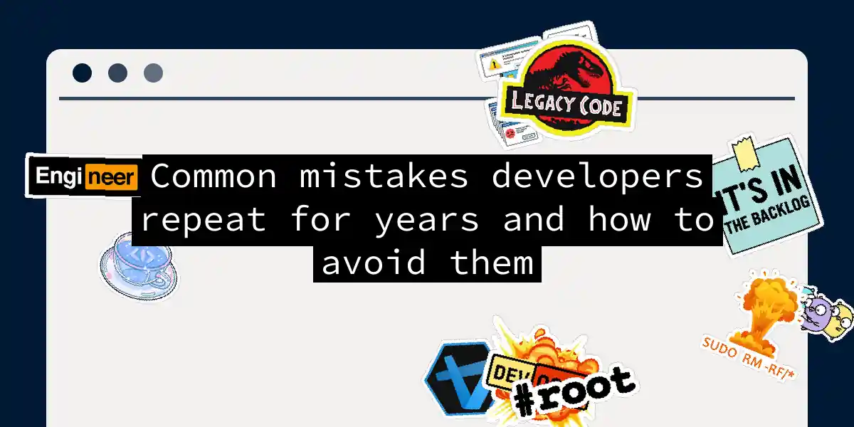 Common mistakes developers repeat for years and how to avoid them
