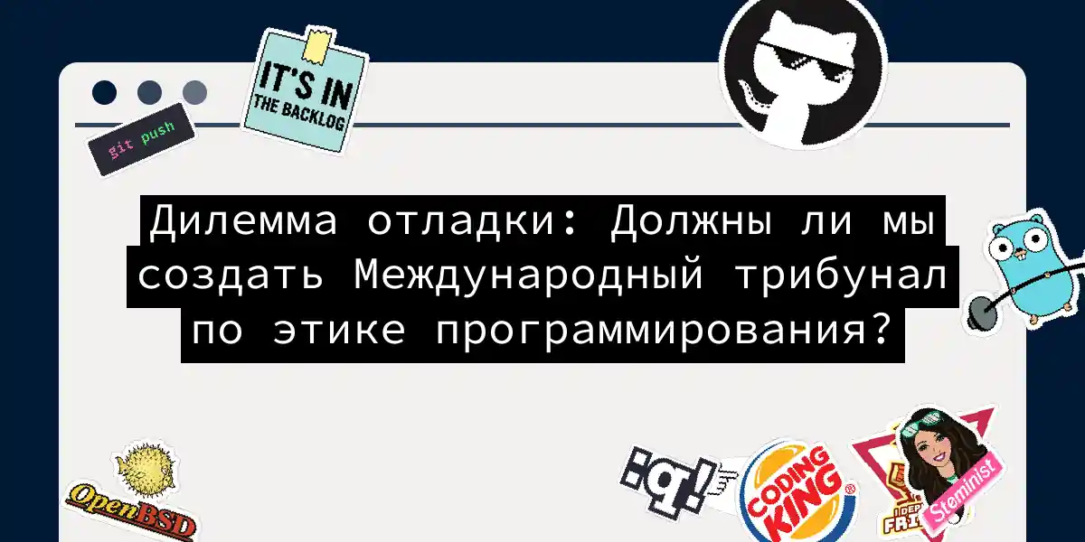 Дилемма отладки: Должны ли мы создать Международный трибунал по этике программирования?