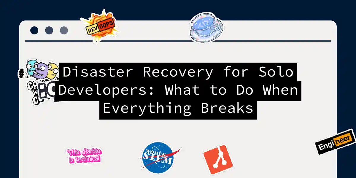 Disaster Recovery for Solo Developers: What to Do When Everything Breaks