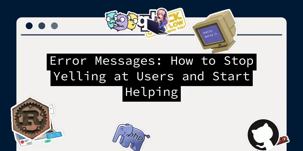 Error Messages: How to Stop Yelling at Users and Start Helping