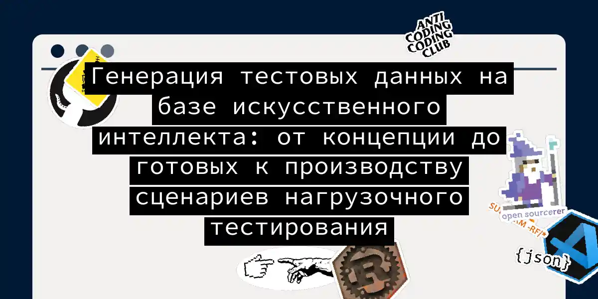Генерация тестовых данных на базе искусственного интеллекта: от концепции до готовых к производству сценариев нагрузочного тестирования
