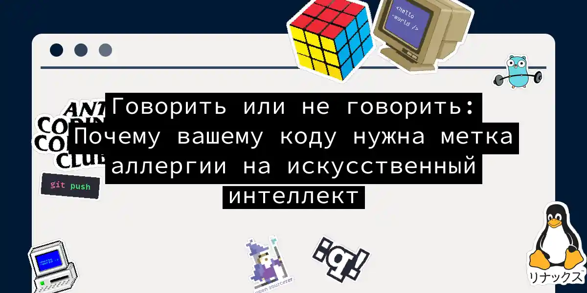Говорить или не говорить: Почему вашему коду нужна метка аллергии на искусственный интеллект