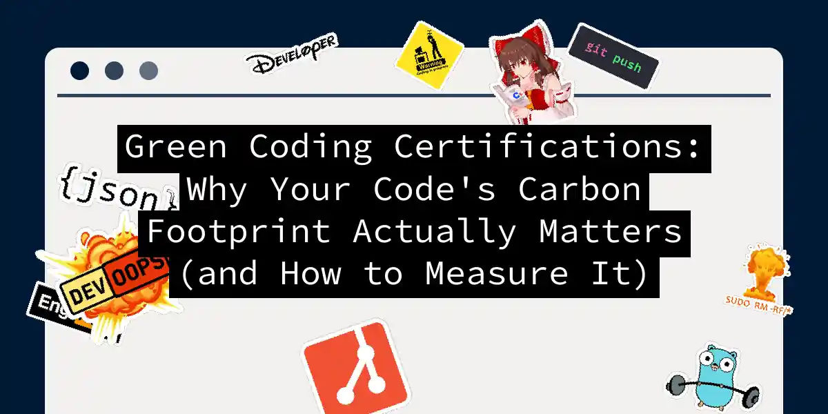 Green Coding Certifications: Why Your Code's Carbon Footprint Actually Matters (and How to Measure It)