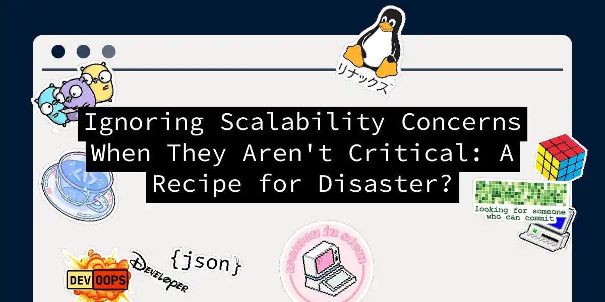 Ignoring Scalability Concerns When They Aren't Critical: A Recipe for Disaster?