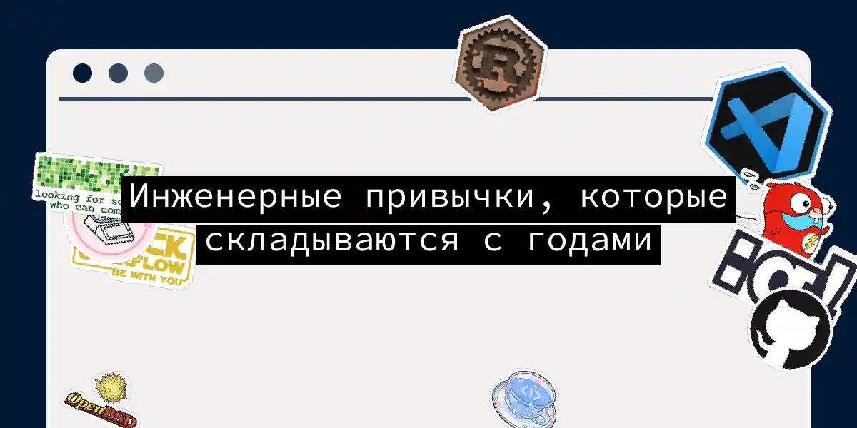 Инженерные привычки, которые складываются с годами