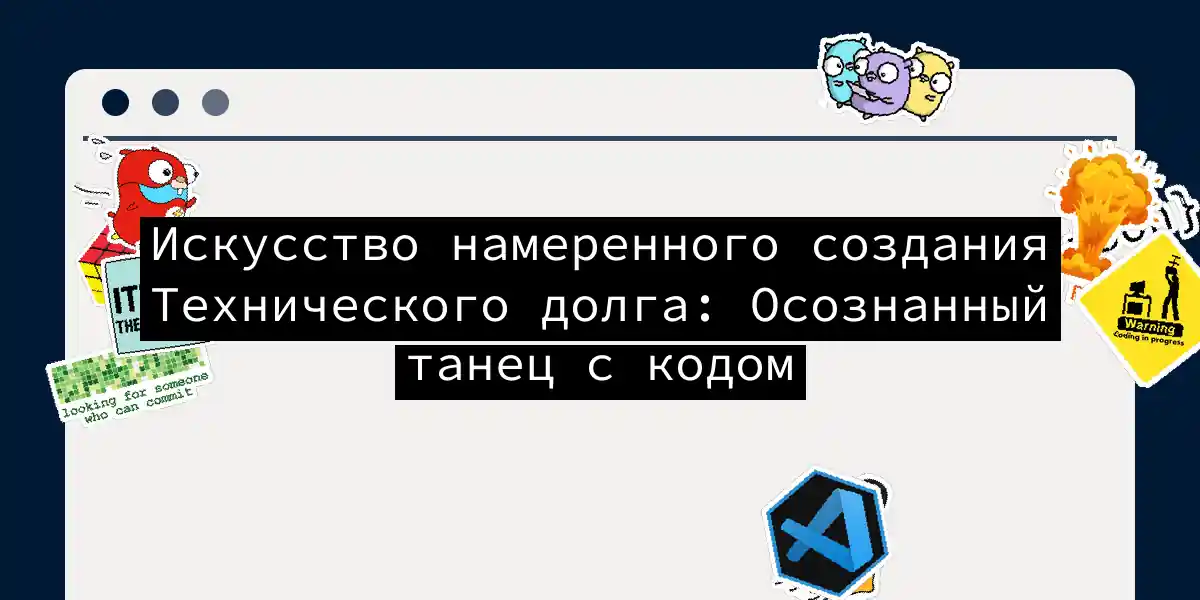 Искусство намеренного создания Технического долга: Осознанный танец с кодом