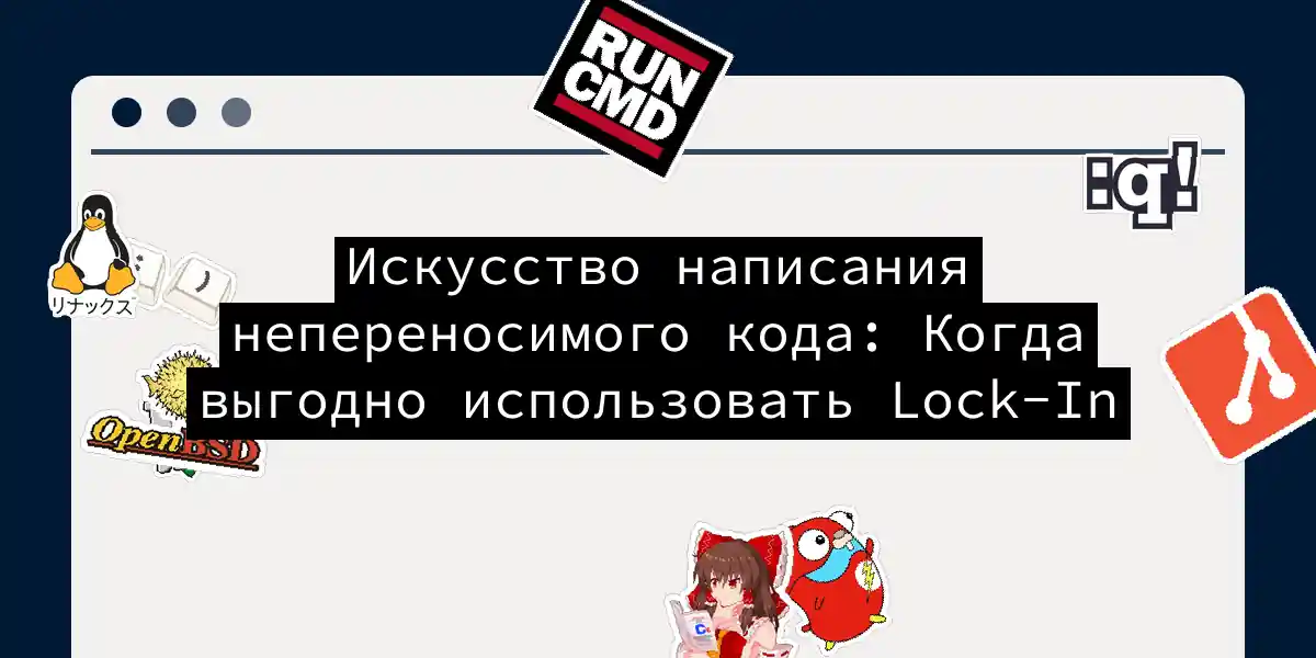 Искусство написания непереносимого кода: Когда выгодно использовать Lock-In