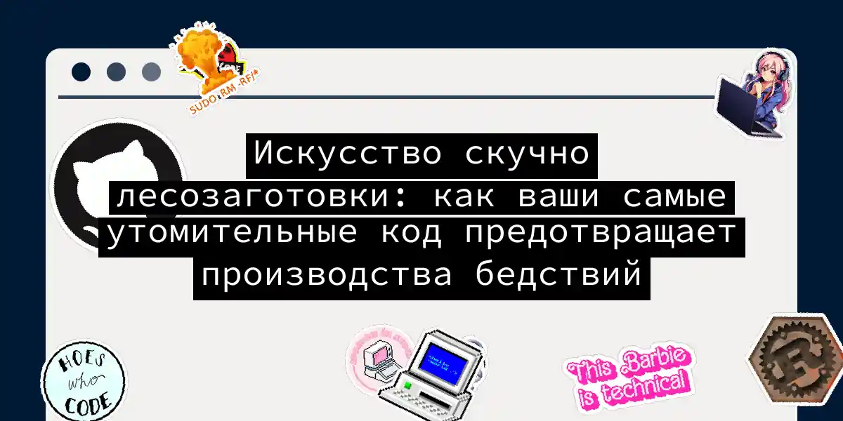 Искусство скучно лесозаготовки: как ваши самые утомительные код предотвращает производства бедствий
