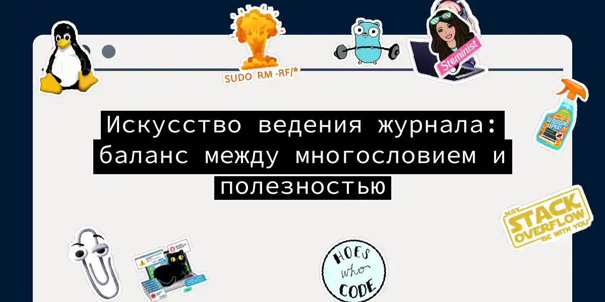 Искусство ведения журнала: баланс между многословием и полезностью