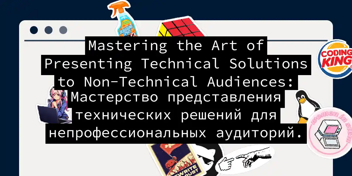 Mastering the Art of Presenting Technical Solutions to Non-Technical Audiences: Мастерство представления технических решений для непрофессиональных аудиторий.