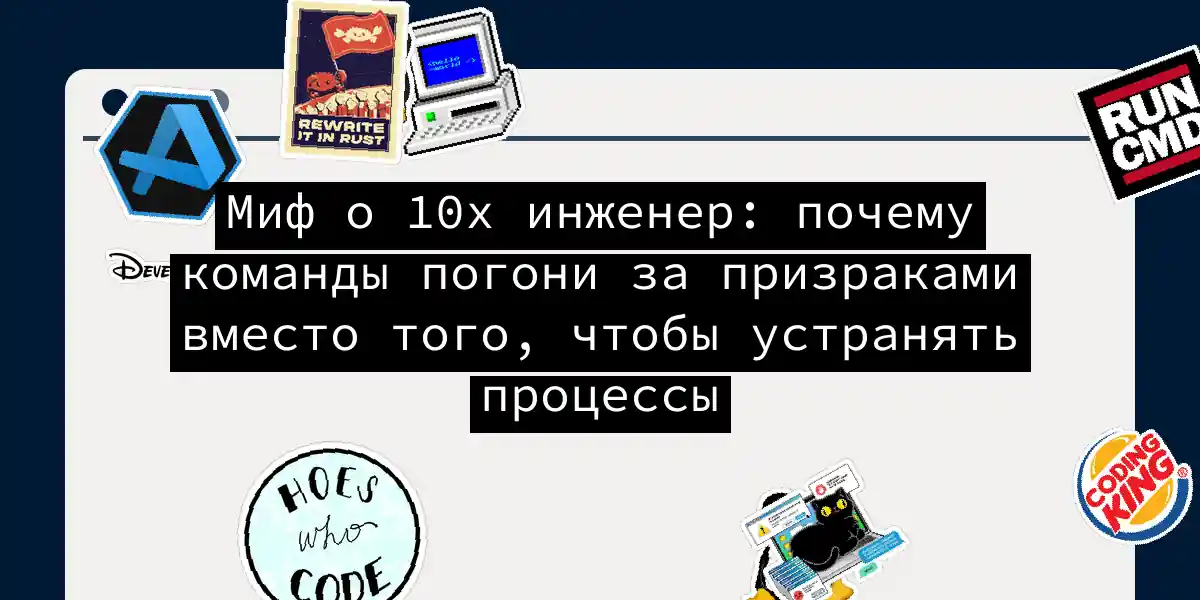 Миф о 10х инженер: почему команды погони за призраками вместо того, чтобы устранять процессы