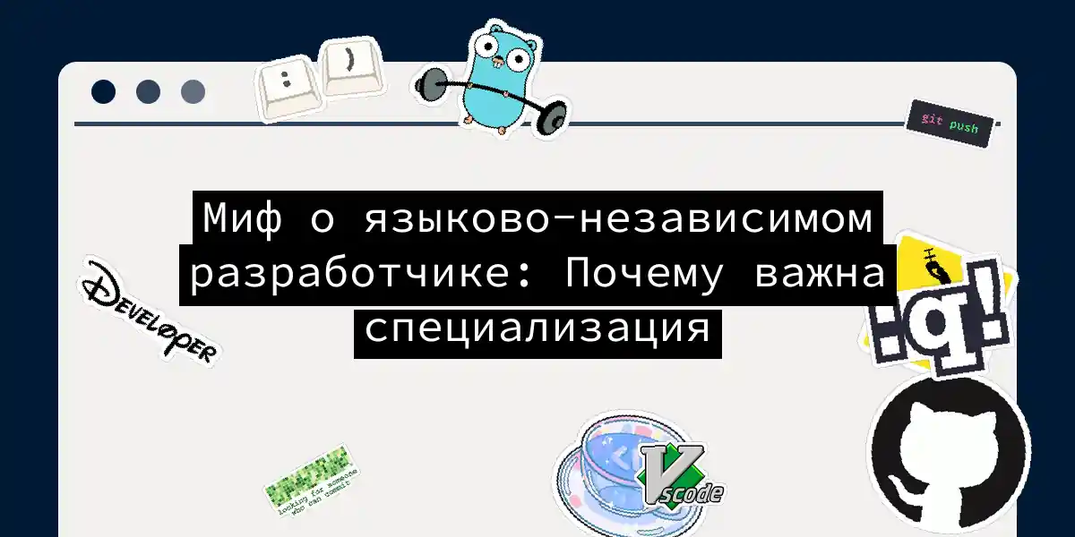 Миф о языково-независимом разработчике: Почему важна специализация