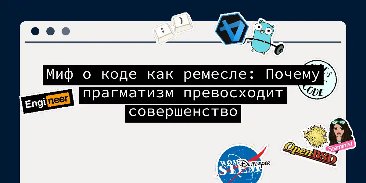 Миф о коде как ремесле: Почему прагматизм превосходит совершенство