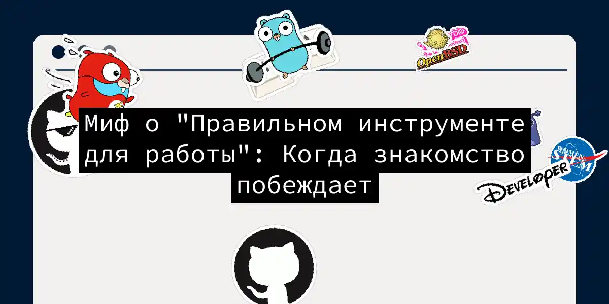 Миф о 'Правильном инструменте для работы': Когда знакомство побеждает