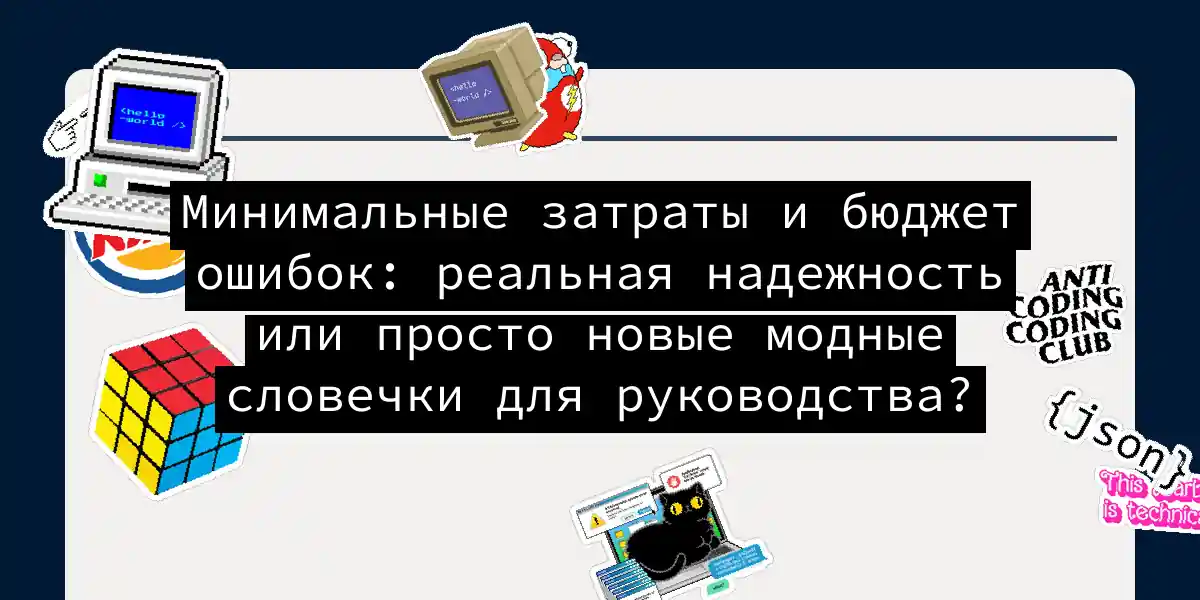 Минимальные затраты и бюджет ошибок: реальная надежность или просто новые модные словечки для руководства?