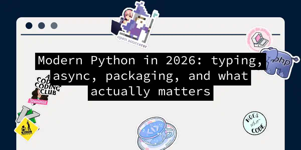 Modern Python in 2026: typing, async, packaging, and what actually matters