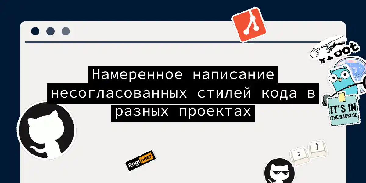 Намеренное написание несогласованных стилей кода в разных проектах