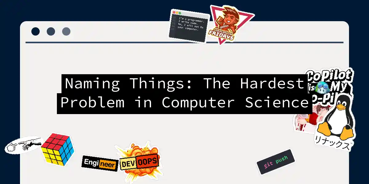 Naming Things: The Hardest Problem in Computer Science