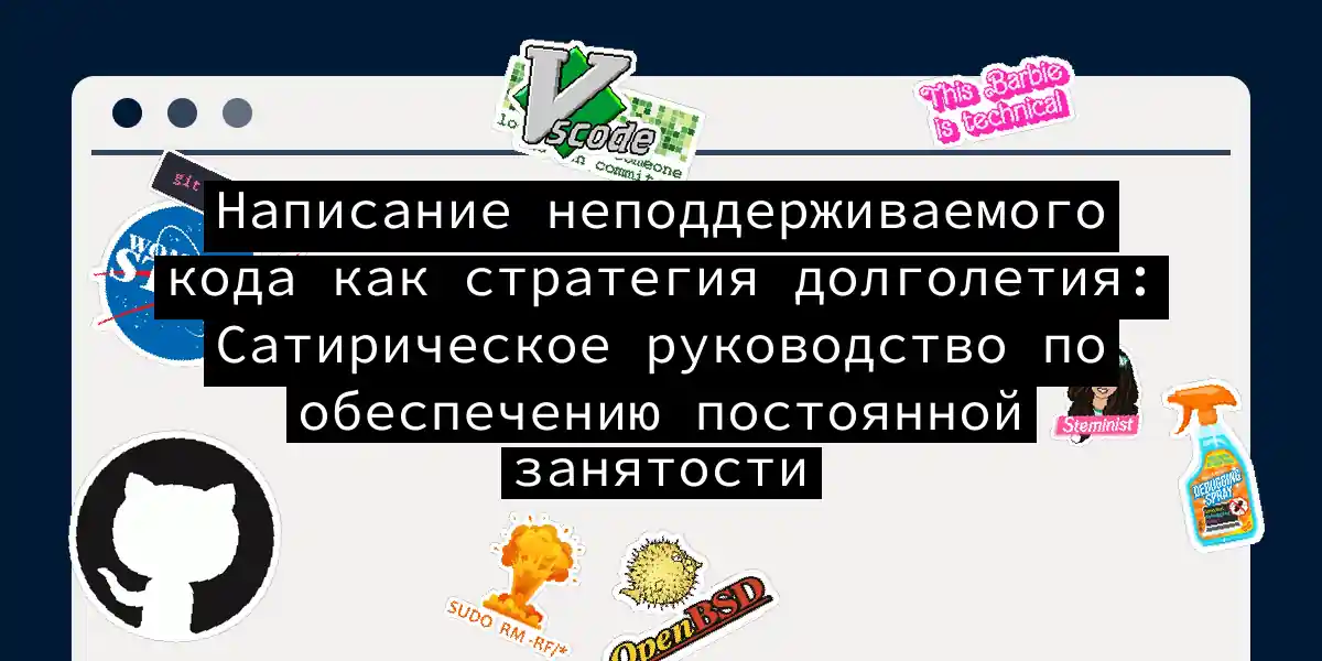 Написание неподдерживаемого кода как стратегия долголетия: Сатирическое руководство по обеспечению постоянной занятости
