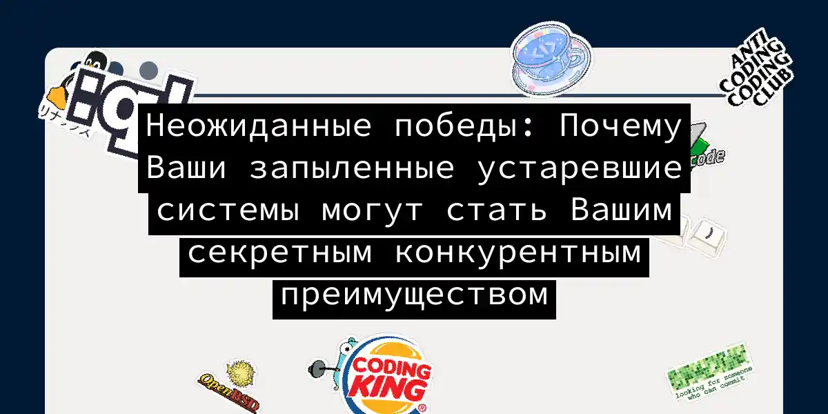 Неожиданные победы: Почему Ваши запыленные устаревшие системы могут стать Вашим секретным конкурентным преимуществом
