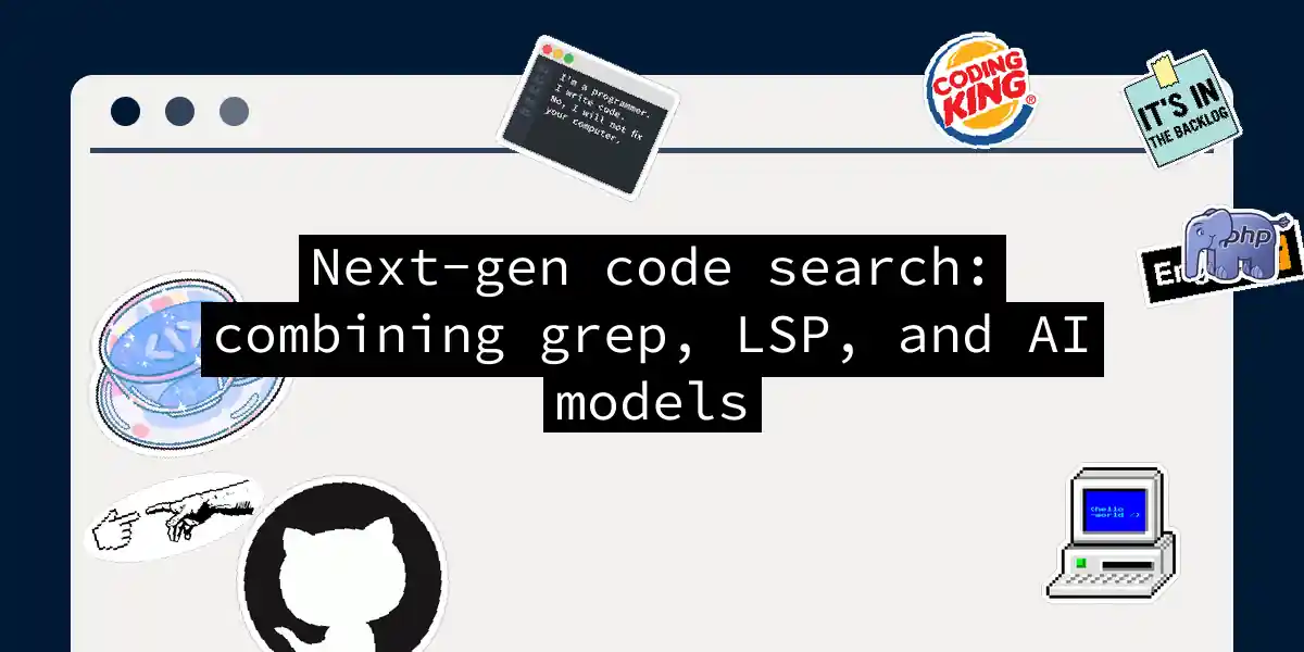 Next-gen code search: combining grep, LSP, and AI models