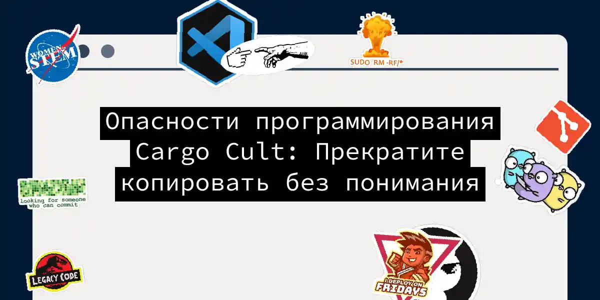 Опасности программирования Cargo Cult: Прекратите копировать без понимания