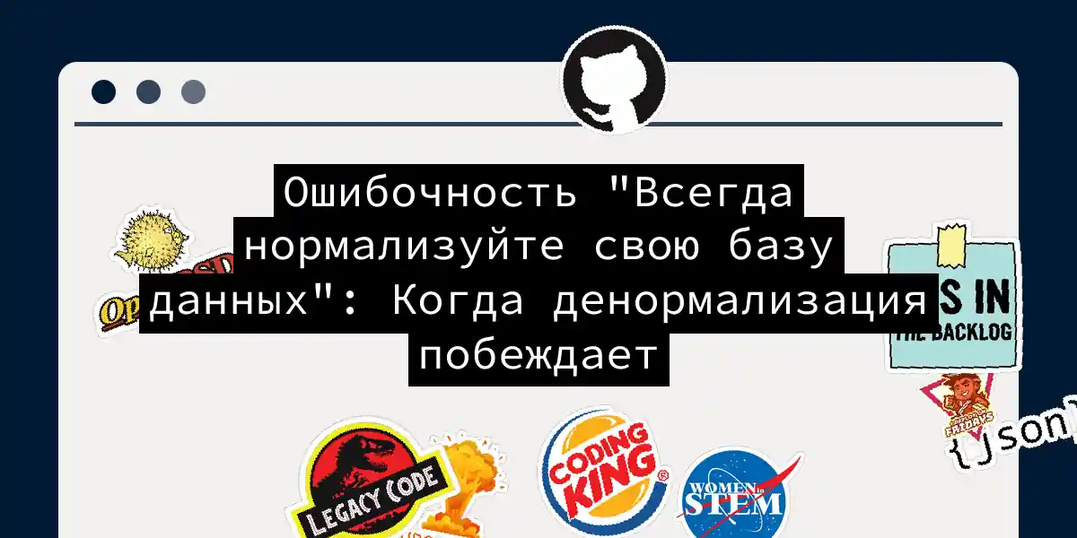 Ошибочность 'Всегда нормализуйте свою базу данных': Когда денормализация побеждает