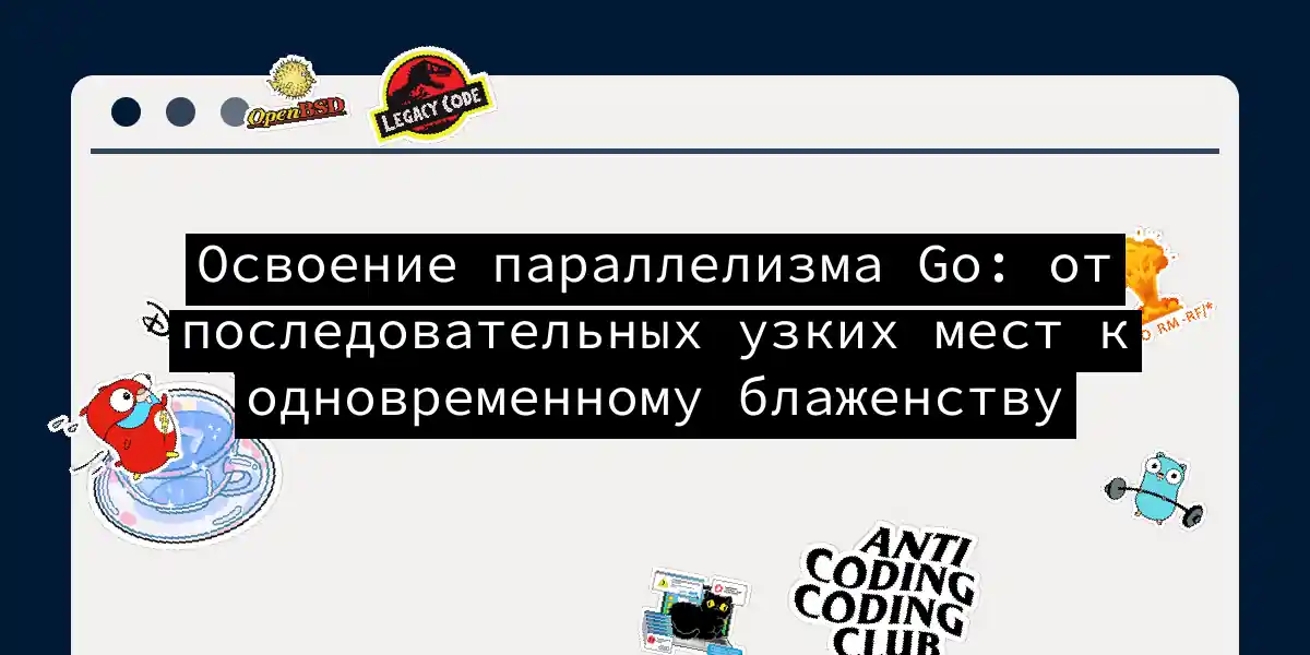 Освоение параллелизма Go: от последовательных узких мест к одновременному блаженству