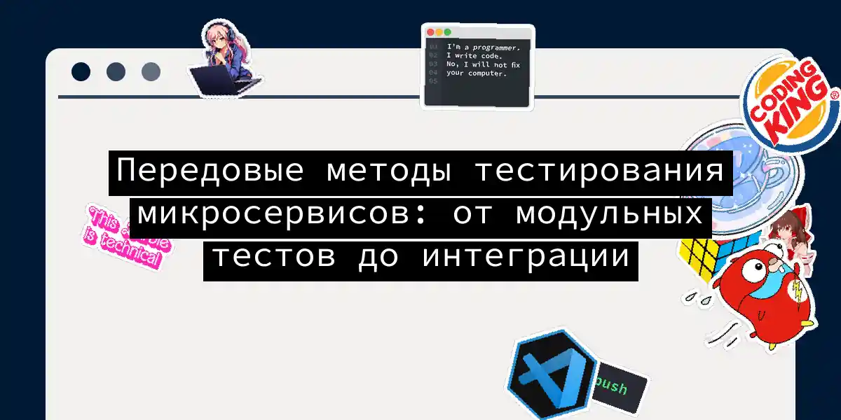 Передовые методы тестирования микросервисов: от модульных тестов до интеграции