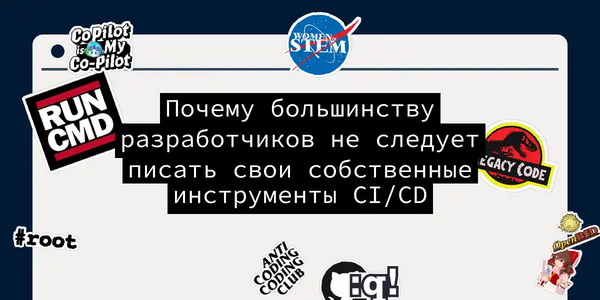 Почему большинству разработчиков не следует писать свои собственные инструменты CI/CD