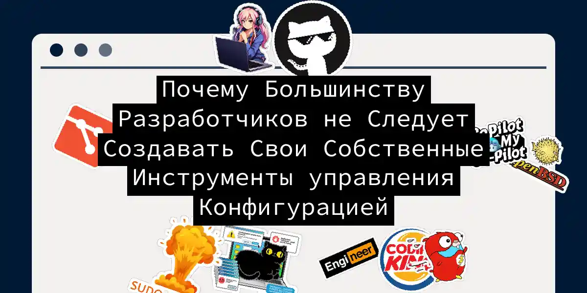 Почему Большинству Разработчиков не Следует Создавать Свои Собственные Инструменты управления Конфигурацией