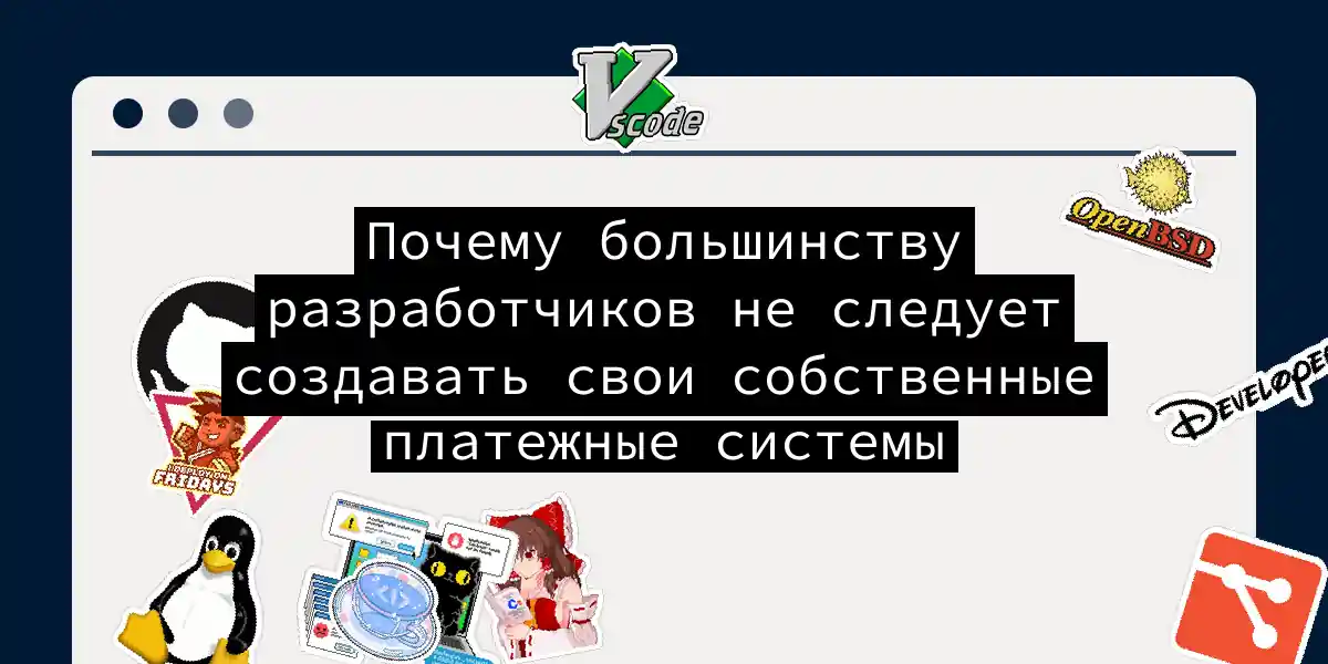 Почему большинству разработчиков не следует создавать свои собственные платежные системы