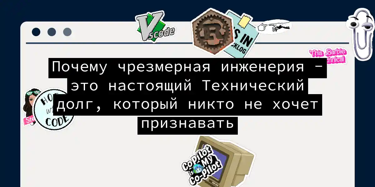 Почему чрезмерная инженерия - это настоящий Технический долг, который никто не хочет признавать