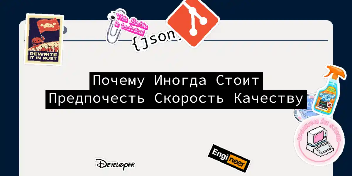 Почему Иногда Стоит Предпочесть Скорость Качеству