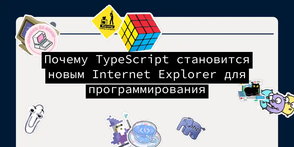 Почему TypeScript становится новым Internet Explorer для программирования
