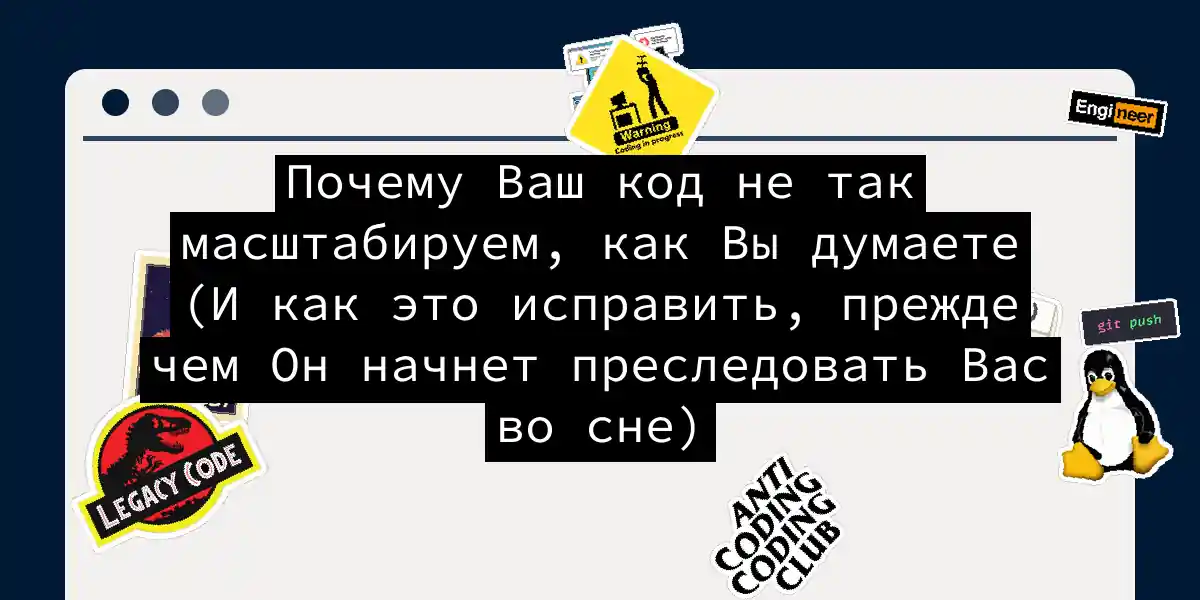 Почему Ваш код не так масштабируем, как Вы думаете (И как это исправить, прежде чем Он начнет преследовать Вас во сне)