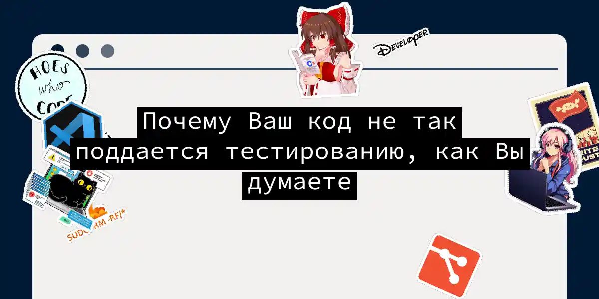 Почему Ваш код не так поддается тестированию, как Вы думаете