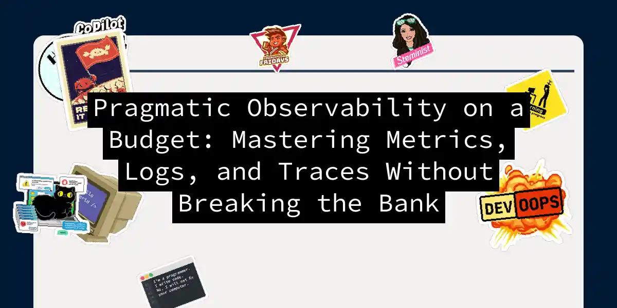 Pragmatic Observability on a Budget: Mastering Metrics, Logs, and Traces Without Breaking the Bank