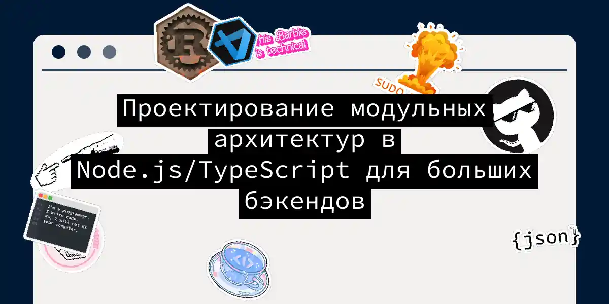 Проектирование модульных архитектур в Node.js/TypeScript для больших бэкендов