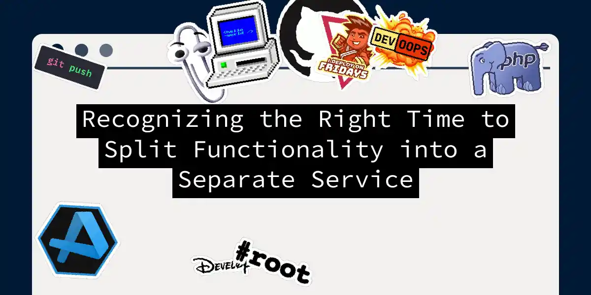 Recognizing the Right Time to Split Functionality into a Separate Service