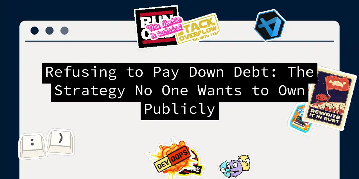 Refusing to Pay Down Debt: The Strategy No One Wants to Own Publicly