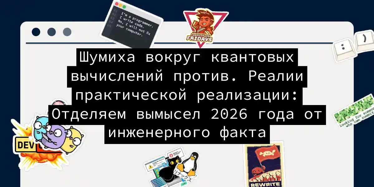Шумиха вокруг квантовых вычислений против. Реалии практической реализации: Отделяем вымысел 2026 года от инженерного факта